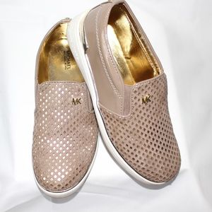 Michael Kors Metallic Gold Slip-On Sneaker - SZ 5